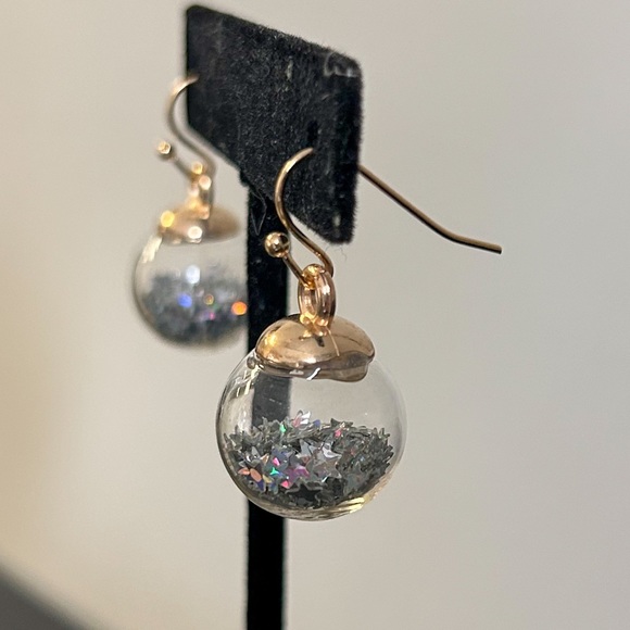 Silver Wishing Ball Earrings - Picture 4 of 6